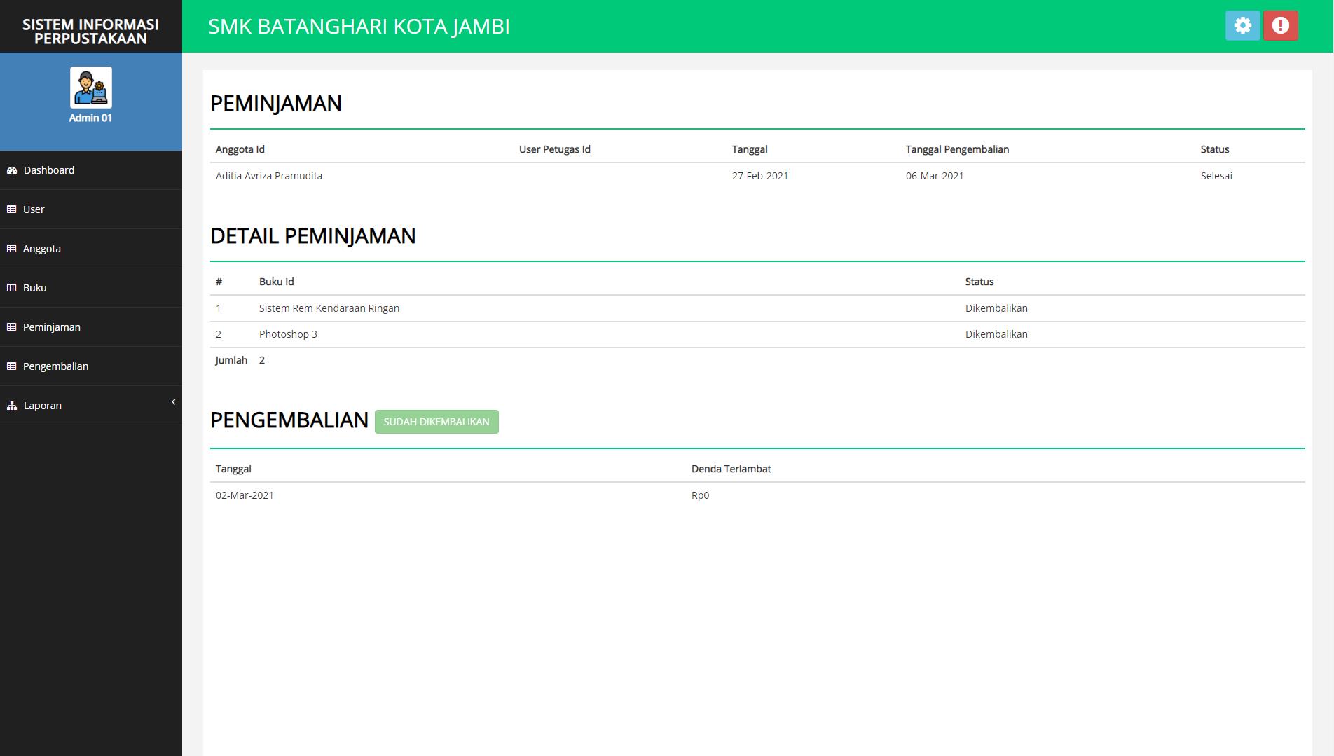 Sistem Informasi Perpustakaan
