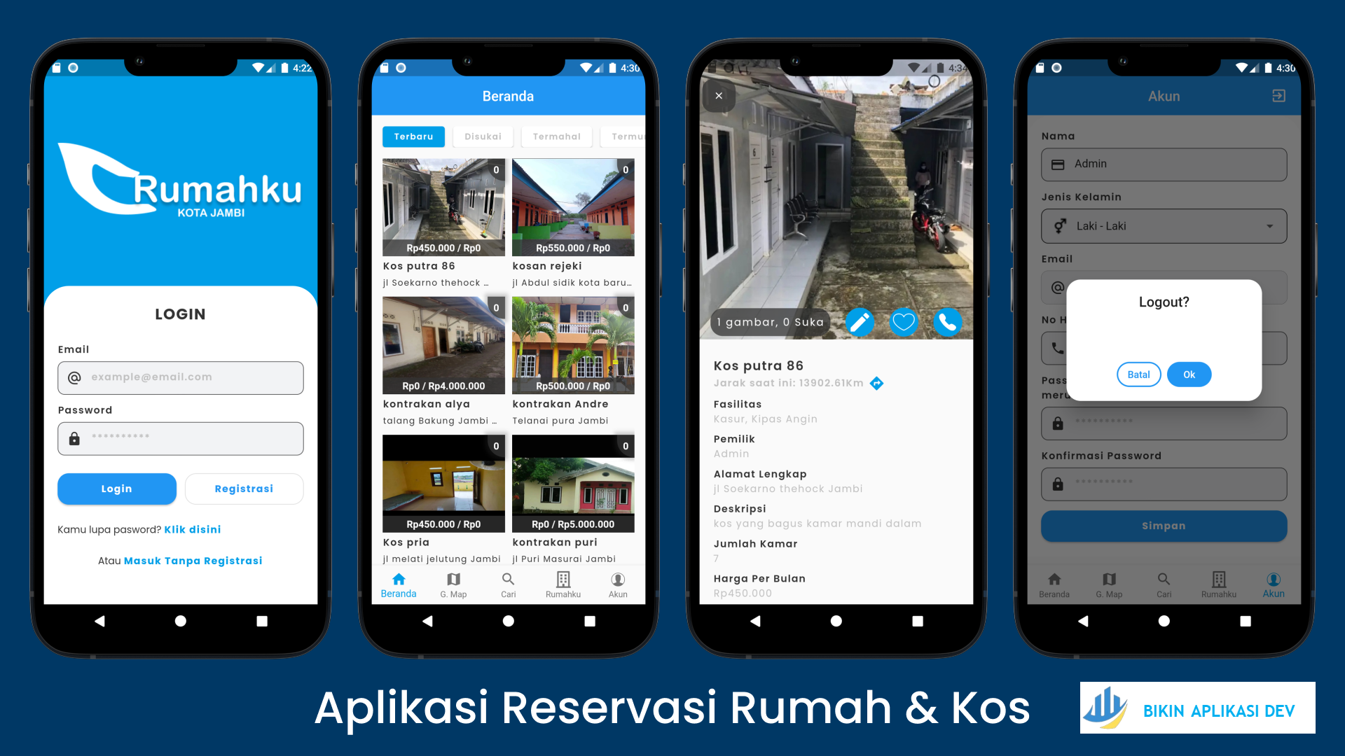 Aplikasi Reservasi Rumah & Kos